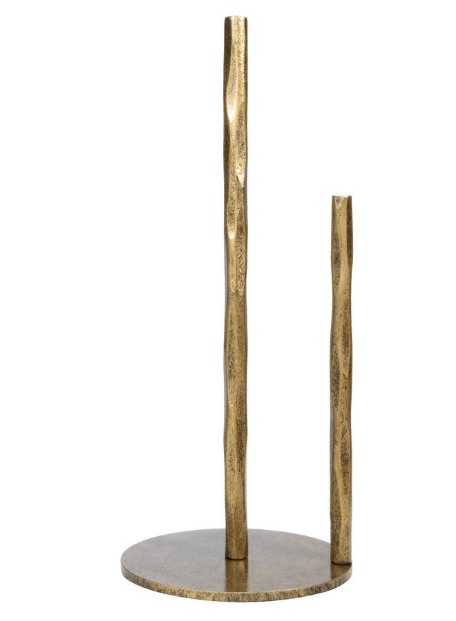 BEGINS Paper Towel Holder, Hand-Forged Vintage Gold Paper Towel Stand Holder, Kitchen Heavy Duty Solid Metal Countertop Roll Paper Organizer - Image 1